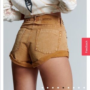 One Teaspoon Mid Waist Tobacco Studded Bandits